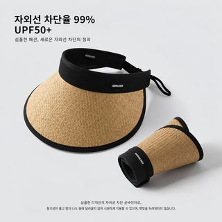 신형 접을 수 있는 자외선 차단 모자 여성 여름 자외선 방지 야외 블랙 밀짚