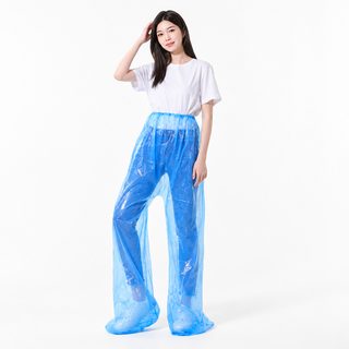 一次性雨裤加厚包脚全身漂流防水分体式套装长款男女骑行外卖旅游