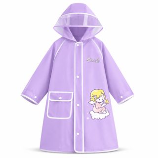 어린이 우비 EVA PVC 초등학생 책가방용 넓은 챙 귀여운 캐릭터 비옷