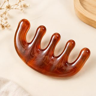 소뿔빗 소뼈 경락빗 마사지 빗 다섯 손가락 빗 손가락 마사지기 다섯 손가락 양생 머리 요법 빗 남녀