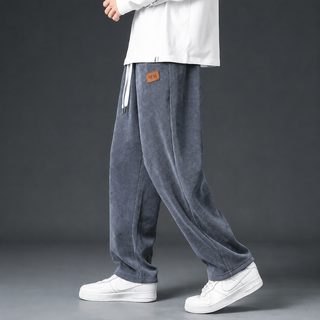 코듀로이 메가톤급 스트레이트 슬랙스 남성 봄 가을 트렌디 스포츠 루즈핏