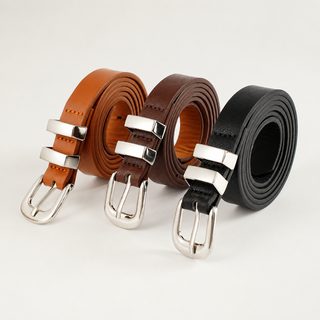 패션 여성 벨트 1.8CM 은색 바늘 단추 학생 바지 벨트 심플 백합 JK 스커트 장