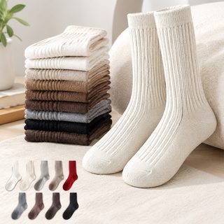 아청자 여성 겨울 기모 도톰한 중목 롱양말 수면양말 산후조리 보온 루즈삭