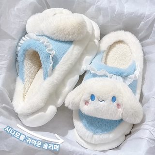 소녀심 대박 옥계개 면끌이 ins 가을겨울 면슬리퍼 여소생 기숙사 귀여운 미