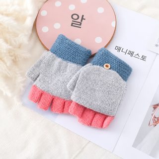 겨울 니트 반지장갑 기모 방한 손가락 없는 터치스크린 장갑