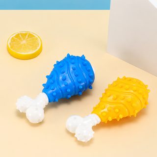 애완동물 장난감 중대형 솔리드 고무 닭다리 이를 가는 장난감 금모코기 이