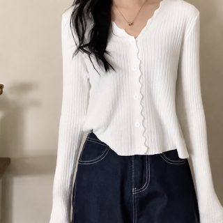 냉랭계 고급감 상의 2023년 이른 가을 신상 카디건 작은 외투 독특하고 독특