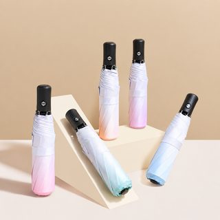 우산 도파민 마카롱 계열 우유 치유계 청우 파라솔 자외선 차단 우산 착용