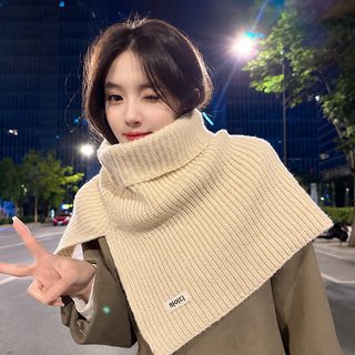 여성용 초극세사 니트 넥워머 가을 겨울 방한 풀오버 케이프 숄 목도리