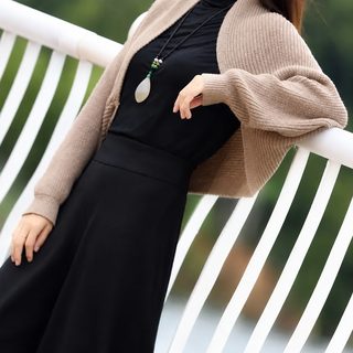 여성 숄 니트 가디건 가을 겨울 루즈핏 단색 보온 아우터 스웨터