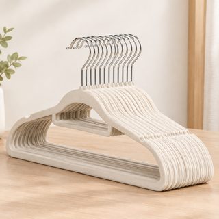 벨벳 옷걸이 걸이 일본식 미끄럼 방지 흔적 없는 옷 받침대 옷장 수납걸이