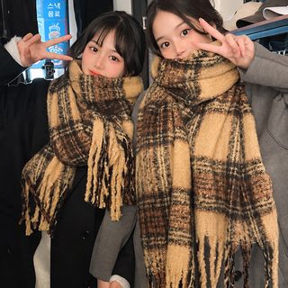 뉴 빈티지 미라드 머플러 백팩 보온과 두꺼운 겨울 분위기감 커플 체크 수