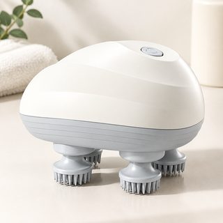 미니 스마트 전동 방수 두피 마사지기 USB 충전식 2단계 주무름 헤드 마사지
