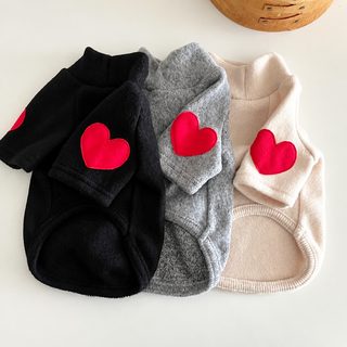 가을, 겨울 기모 하트 맨투맨 강아지 고양이 테디 비숑 요크셔 소형견 두께