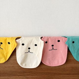 강아지 고양이 조끼 봄여름 반려동물 민소매 프린트 의류 소형견 옷