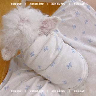 강아지 고양이 면 조끼 친자 잠옷 봄여름 얇은 반려동물 의류