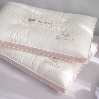 초유연 콩 부드러운 베개 한 쌍 여름 가정용 목뼈 보호 수면 베갯속 잠 전용