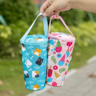 새로운 밀크티 컵 커버 휴대용 보온 신선도 유지 컵 커버 사무실 휴대용 휴대용 컵 봉투 학생 밀크티 봉투