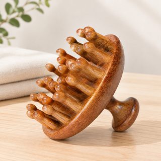 공장 직판 목재 쿠션 빗 경락 마사지 빗 머리 소통 근락 단목 빗 도매