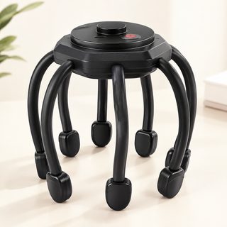 주꾸미형 스마트 전동 두피 마사지기 3단 진동 USB 충전식 머리 마사지 기기