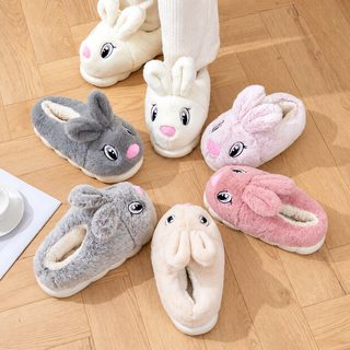 공장 직판 가을 겨울 초유모 동물 만화 토끼 슬리퍼 두껍고 편안한 모모 보