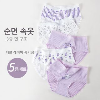 소녀 발육기 순면 팬티 여자 어린이 항균 흡습 통기 중학교 초등학생 어린