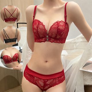 새로운 레이스 앞단추 미등 섹시 브라 무강권 작은 가슴 모아 커 보이는 무