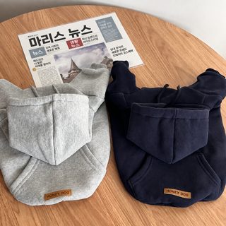 가을과 겨울 신상 트렌디한 강아지 옷 테디보미 소형 강아지 기모 모자 후