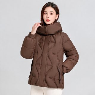 겨울철 짧은 면복녀 2024 신형 한국판 헐렁헐렁 백합가비 늘린 양기 솜저고리 솜옷 외투