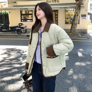 여성 겨울 패딩 점퍼 두꺼운 기모 보온 루즈핏 터틀넥 외투
