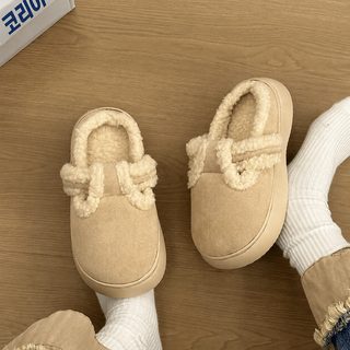 만화 귀요미 면 슬리퍼 여자 외투 2026년 봄 신상 페달 심플하고 두꺼운 바닥