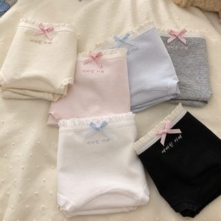 소녀 면 팬티 중허리 노라인 힙업 통기성 항균 사계절 니트 속옷 M-XL