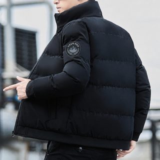 남성 겨울 기모 두꺼운 솜패딩 점퍼 후드 보온 캐주얼 한국 스타일 외투