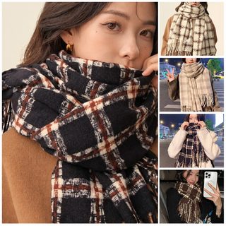 메라드 계열 여성 겨울 목도리 모조 캐시미어 두꺼운 보온 숄 180×65cm