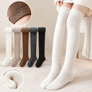 아정네 여성 겨울 니삭스 실리콘 미끄럼 방지 두꺼운 보온 오버니삭스 프리