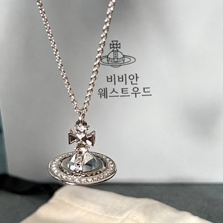 高版西太后高颜值中号铆钉orb满钻项链pina立体土星项链星球吊坠