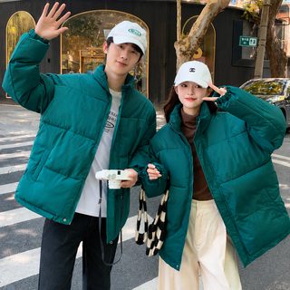 남성 겨울 스탠드카라 두꺼운 패딩 점퍼 오버핏 청소년 캐주얼 방한 아우터