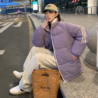 여성 숏패딩 솜패딩 겨울 누빔 점퍼 한겨울용 루즈핏 스탠드카라 두꺼운 숏
