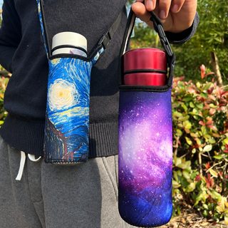 500ml 텀블러 컵 커버 휴대용 천 파우치 물병 보온컵 보호 커버