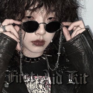 레트로 펑크 힙합 선글라스 십자가 스테인리스 안경 체인 남녀용