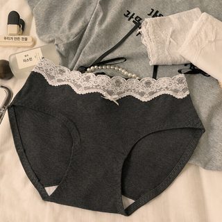 10A 세균억제~A류 신강아기면 16CM 가랑이 레이스 가장자리 스킨케어 전면 중허리 삼각팬티녀