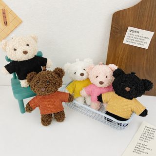 왕홍 파파로 곰돌이 인형 벨벳 걸이 가방 피규어 열쇠고리 캐릭터 곰돌이