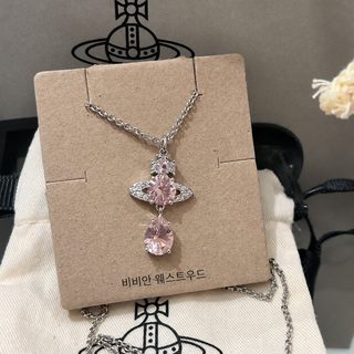 新款西太后人鱼泪项链女1：1高版本水滴土星锁骨链厂家直销批发