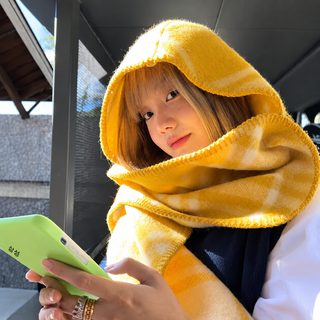 영륜풍 클래식 체크 머플러 여성 프리미엄 분위기감 모조 캐시미어 보온 방