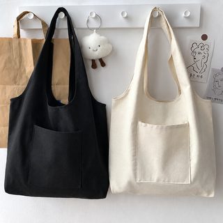 여성 캔버스 토트백 대용량 학생 숄더백 데일리 손가방 포켓 베스트백