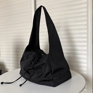 여성 대용량 옥스포드 토트백 블랙 스트링 숄더 크로스백 데일리 학생 가방