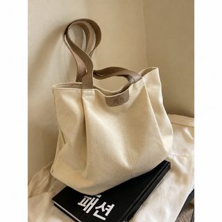 대용량 여성 캔버스 토트백 지퍼형 숄더백 학생 통학 직장인 출근 데일리
