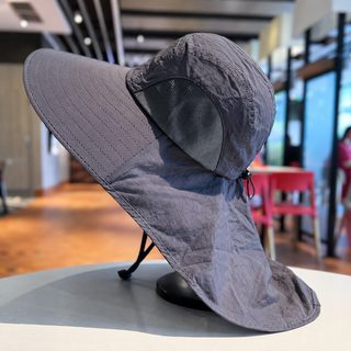 여름 자외선 차단 큰챙 숄 차양모자 남녀 등산 낚시 자전거용 목 보호 썬캡
