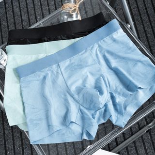 남성 나일론 아이스실크 사각팬티 여름 무봉제 무흔적 통기성 속건 항균 중