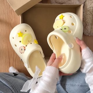 귀여운 만화 사과 별 동굴 신발 2025 봄여름 신상 두꺼운 바닥 미끄럼 방지